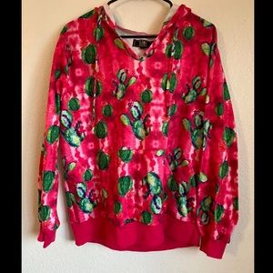 Cute cactus pink and green hoodies size L